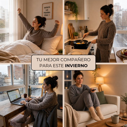 Promo Invierno: Pijama Polar Térmico + 3 Pares de Medias Térmicas